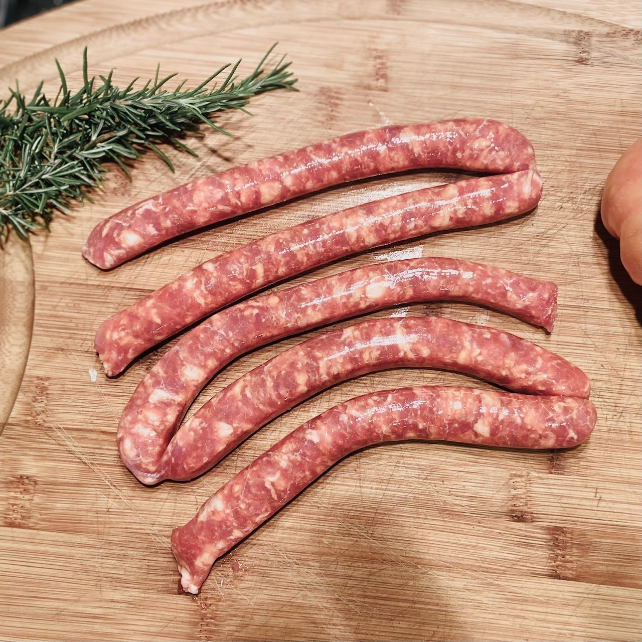 1 KG  de Saucisses fines fraîche nature de Duroc (Chipo) 