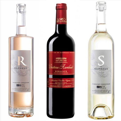 Panache de Rambaud 2020 - Bordeaux BIO: 6 bouteilles de 75 cl - Rouge Blanc Rosé 