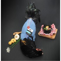 Noire d'Astarac Bigorre - Chapon plumé à sec de 3kg (Effilé)
