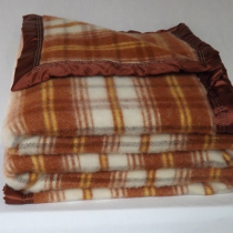 Couverture pure laine des Pyrénées légère - Noisette