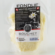 Fondue Suisse moitié - moitié (Gruyere suisse - Vacherin fribourgeois) - 400g