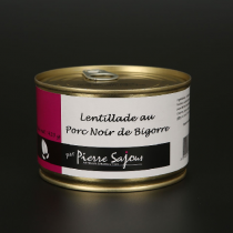 Lentillade au porc Noir de Bigorre en conserve de 420 g