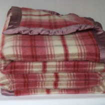 Couverture pure laine des Pyrénées légère - Rose