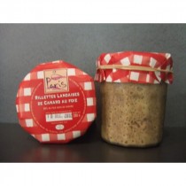 Rillettes Landaises de canard au foie gras (bocal de 120g)