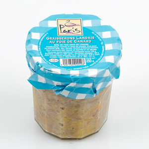 Graisserons Landais de canard au foie gras ( Pot de 250g)