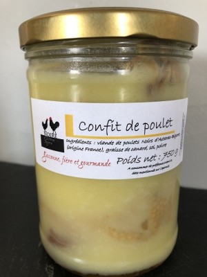 Noire d'Astarac Bigorre - Confit de poulet de 750g